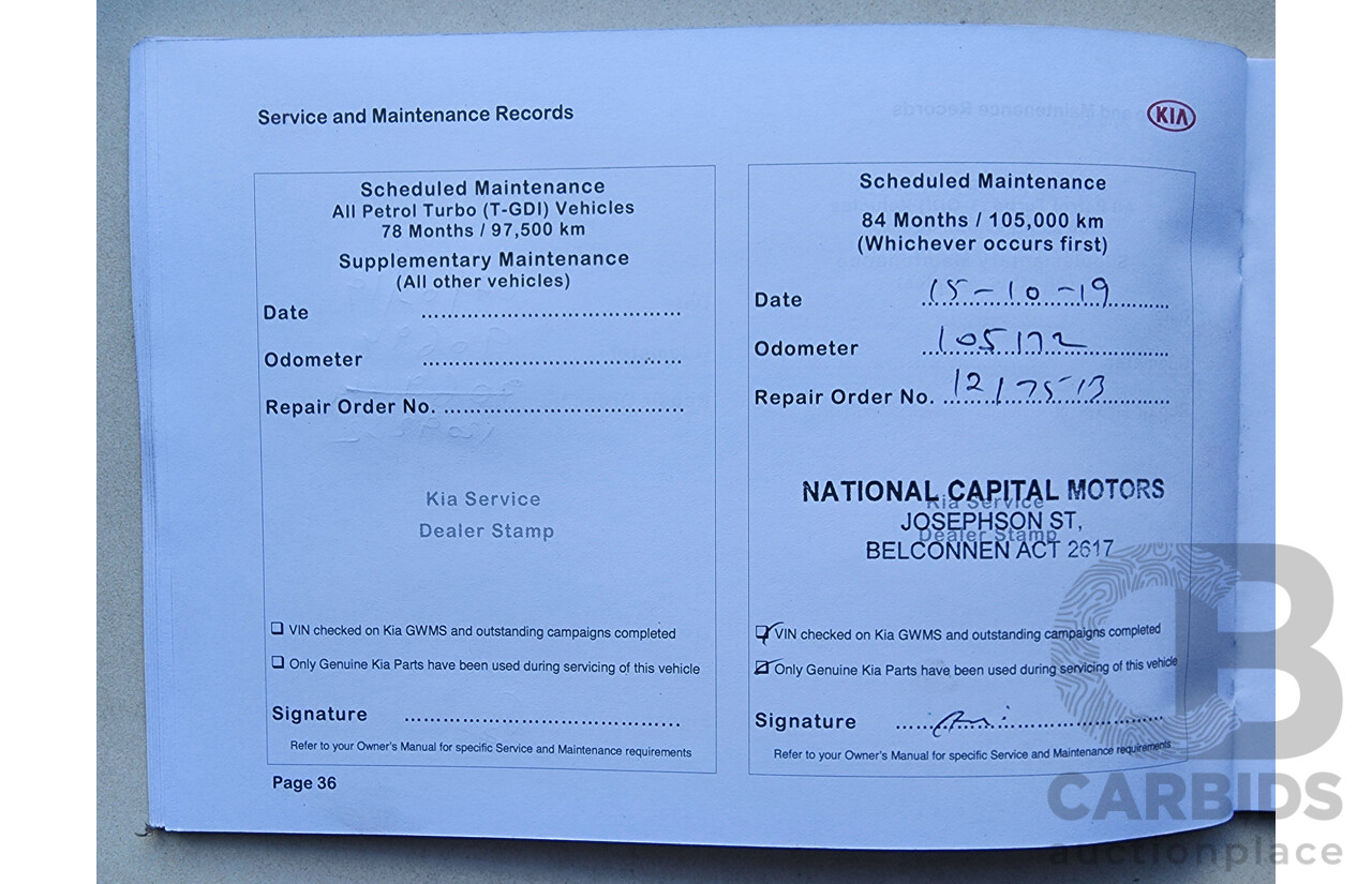 5/2015 Kia Carnival SLi YP MY15 4d Wagon White 2.2L