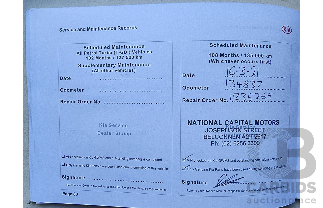 5/2015 Kia Carnival SLi YP MY15 4d Wagon White 2.2L