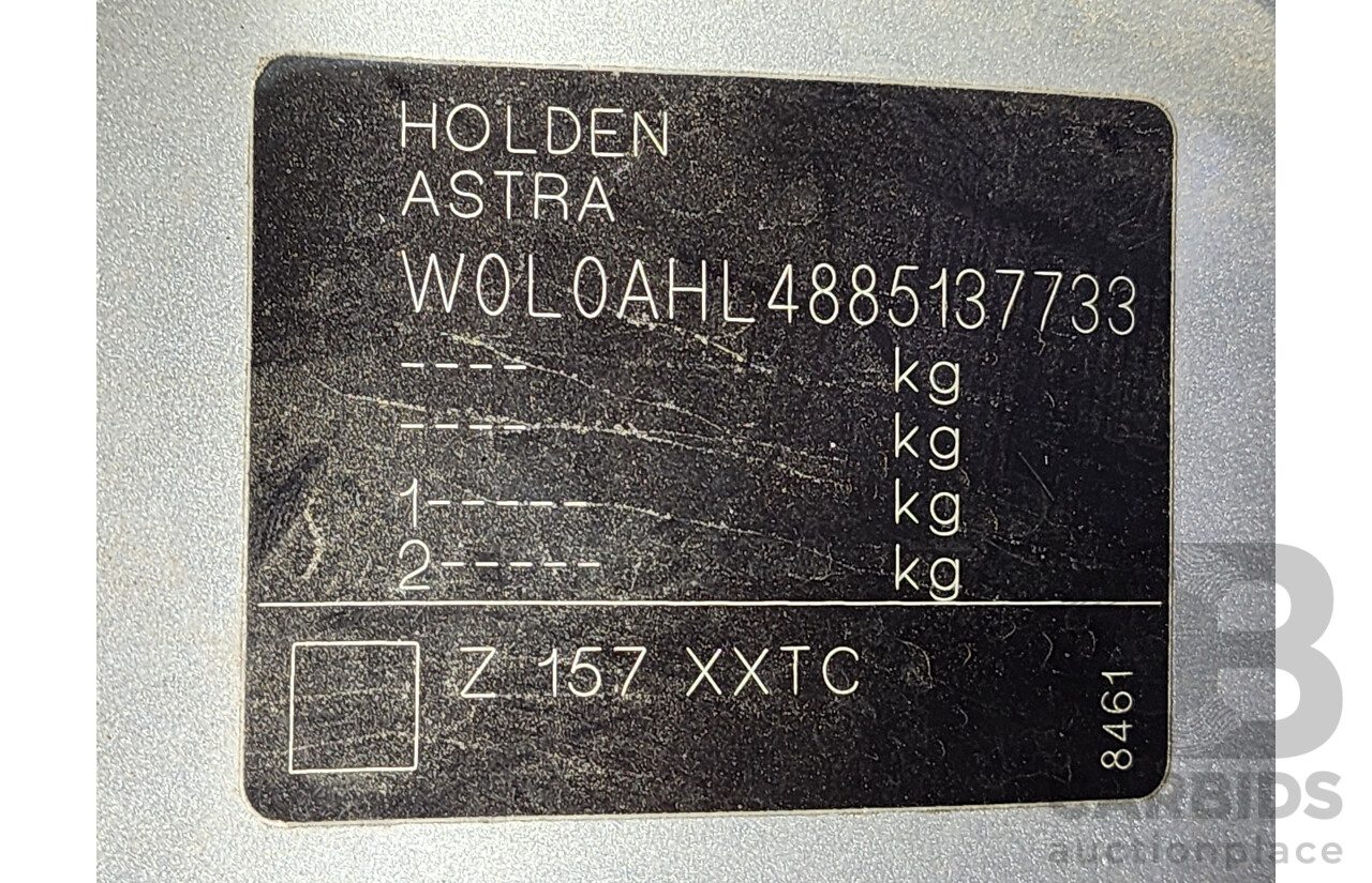 7/2008 Holden Astra 60TH Anniversary AH MY08.5 5d Hatchback Silver 1.8L