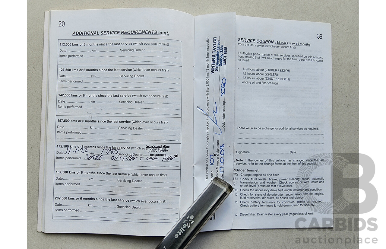 7/2008 Holden Astra 60TH Anniversary AH MY08.5 5d Hatchback Silver 1.8L