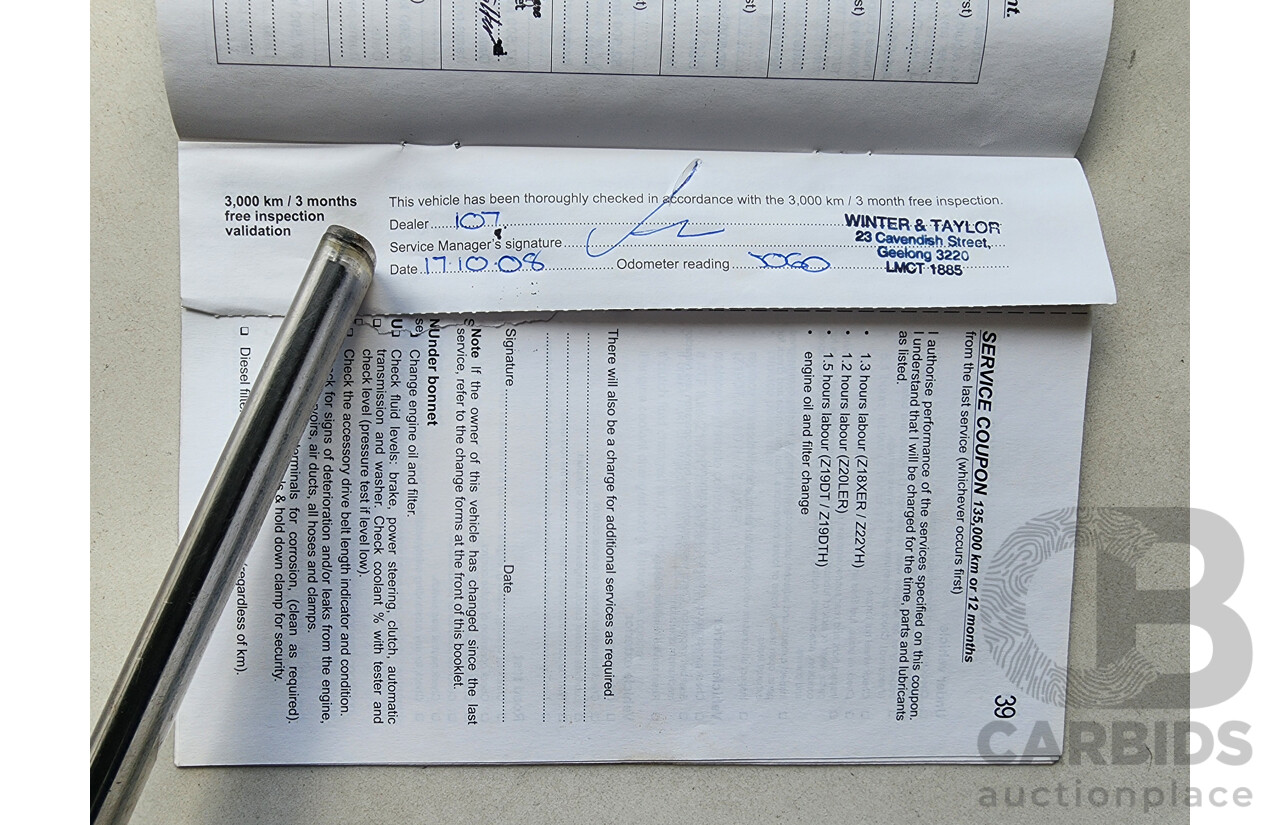 7/2008 Holden Astra 60TH Anniversary AH MY08.5 5d Hatchback Silver 1.8L