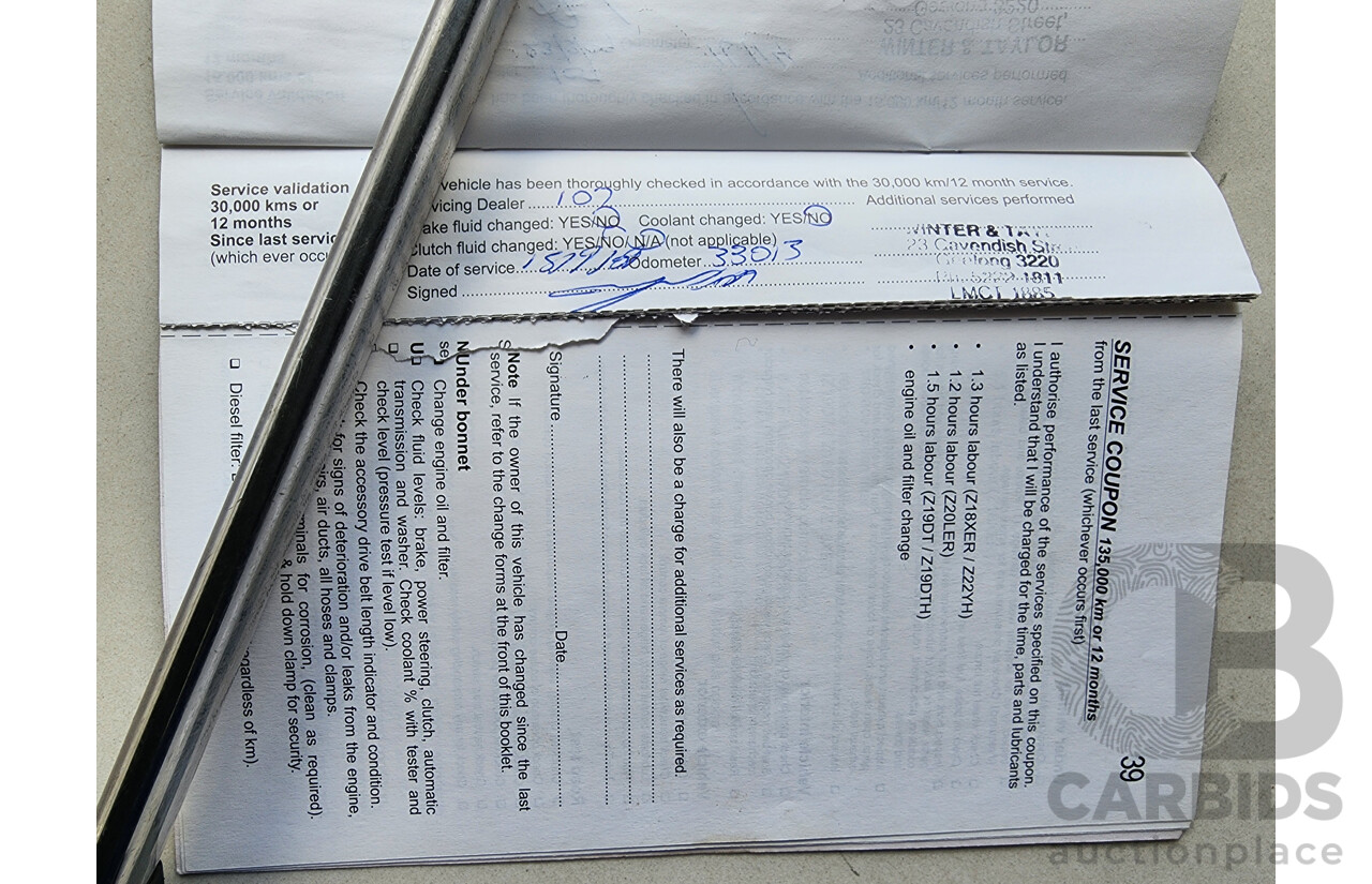 7/2008 Holden Astra 60TH Anniversary AH MY08.5 5d Hatchback Silver 1.8L