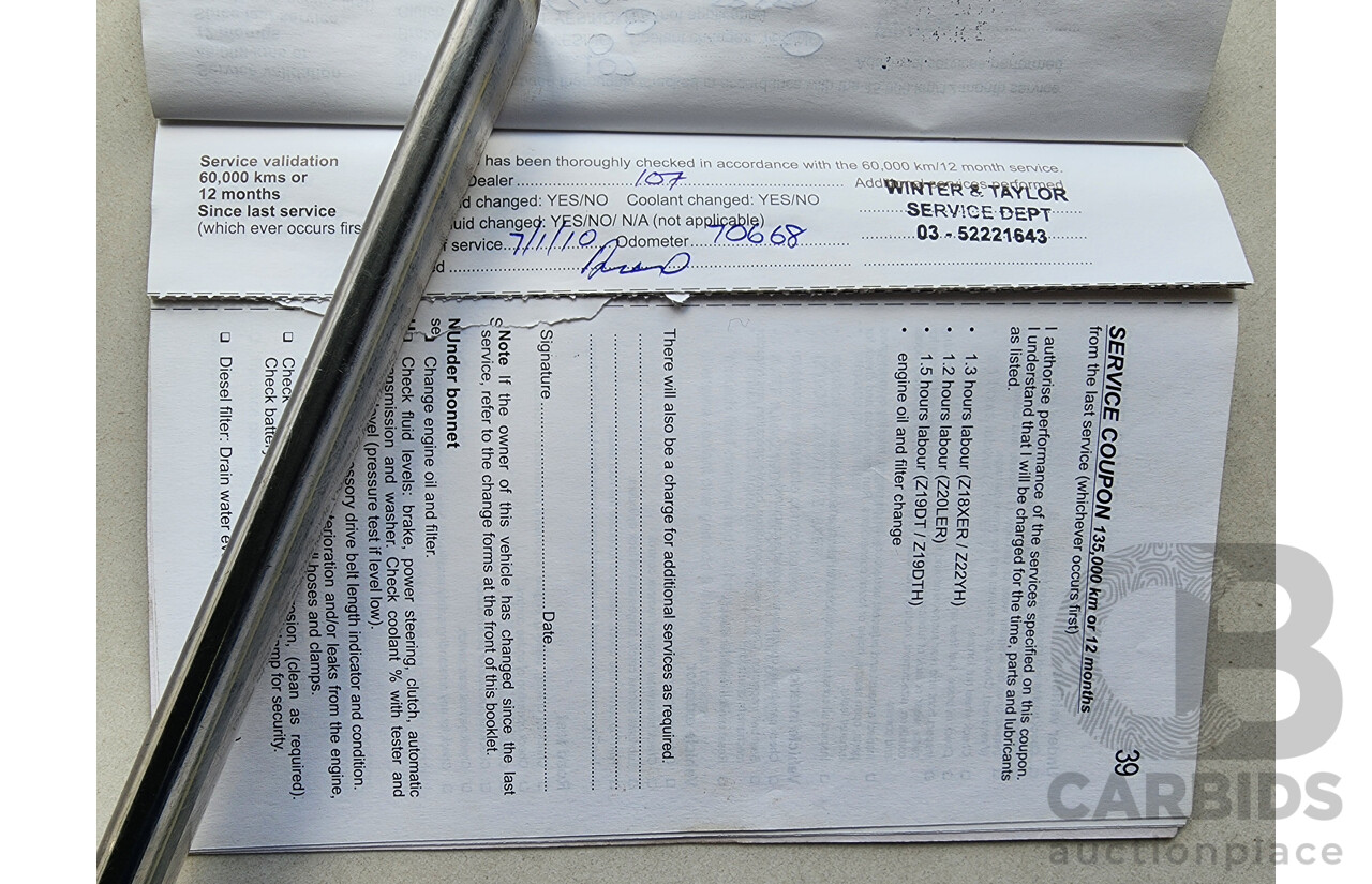 7/2008 Holden Astra 60TH Anniversary AH MY08.5 5d Hatchback Silver 1.8L