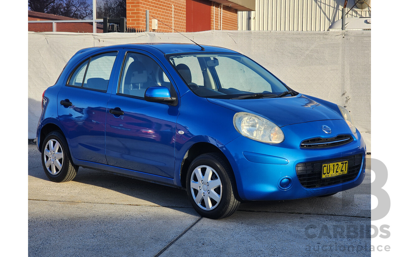 8/2011 Nissan Micra ST K13 5d Hatchback Blue 1.2L