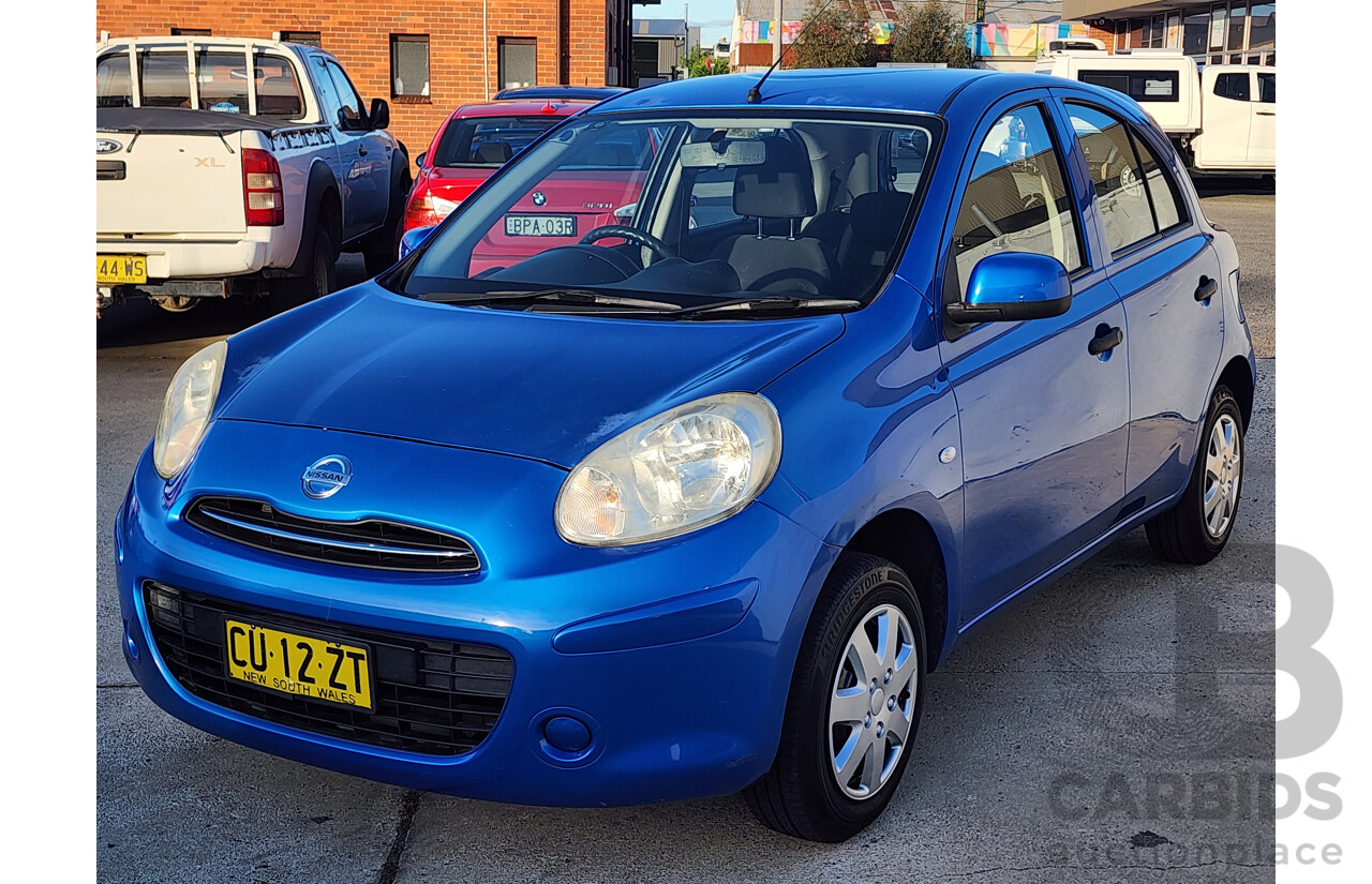 8/2011 Nissan Micra ST K13 5d Hatchback Blue 1.2L