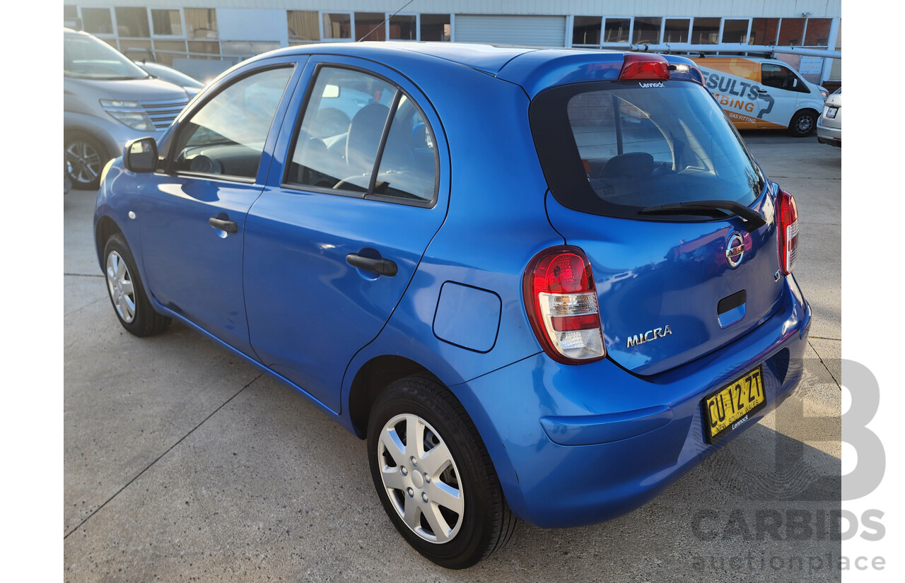 8/2011 Nissan Micra ST K13 5d Hatchback Blue 1.2L