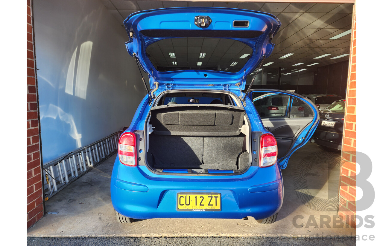 8/2011 Nissan Micra ST K13 5d Hatchback Blue 1.2L