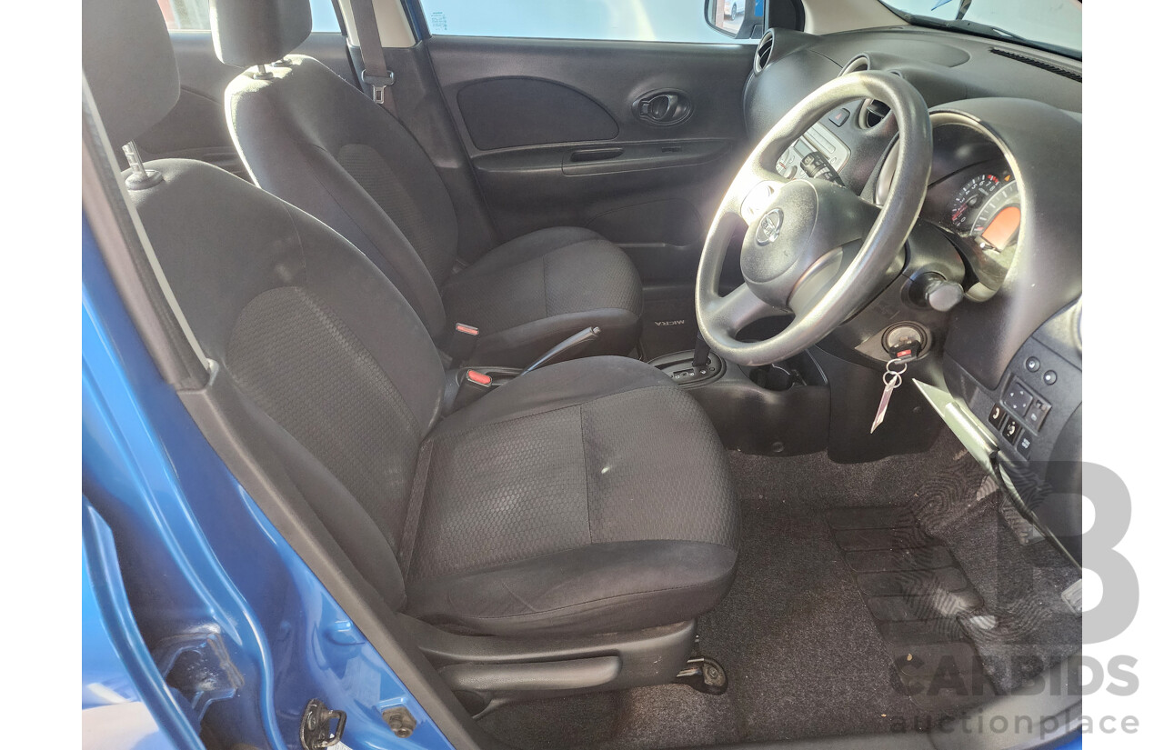 8/2011 Nissan Micra ST K13 5d Hatchback Blue 1.2L