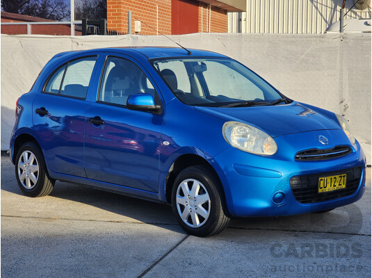 8/2011 Nissan Micra ST K13 5d Hatchback Blue 1.2L