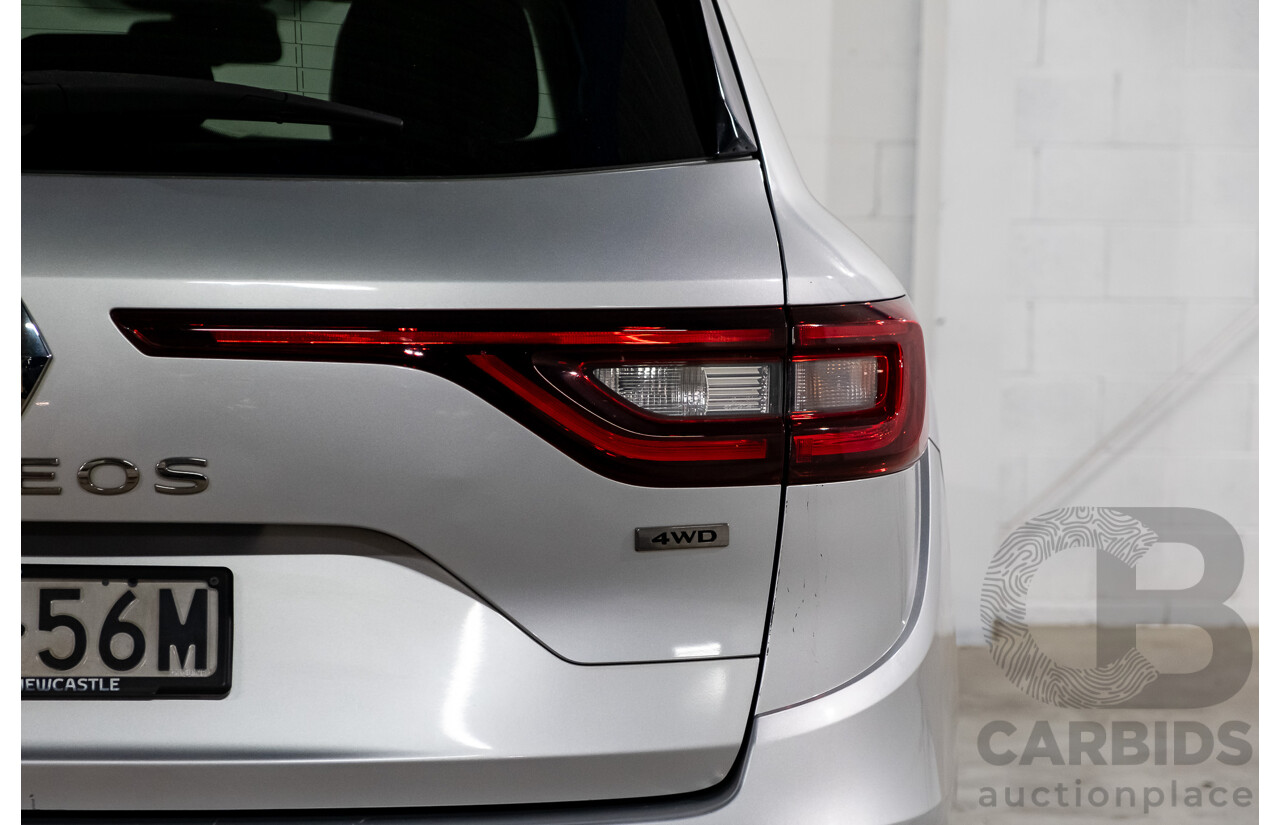 02/2018 Renault Koleos Initiale X-Tronic (4x4) XZG MY18 4d Wagon Ultra Silver Metallic 2.5L