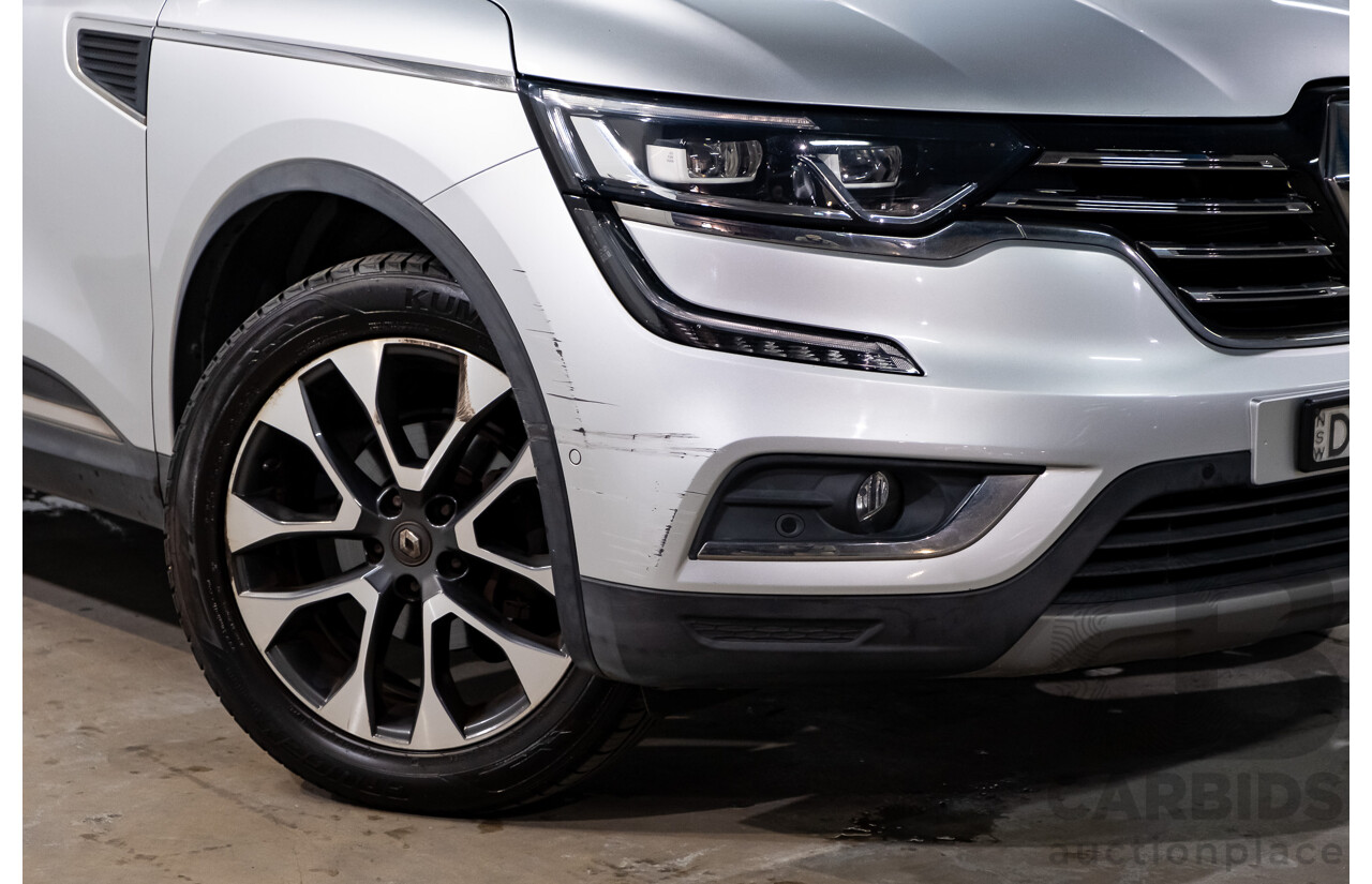 02/2018 Renault Koleos Initiale X-Tronic (4x4) XZG MY18 4d Wagon Ultra Silver Metallic 2.5L