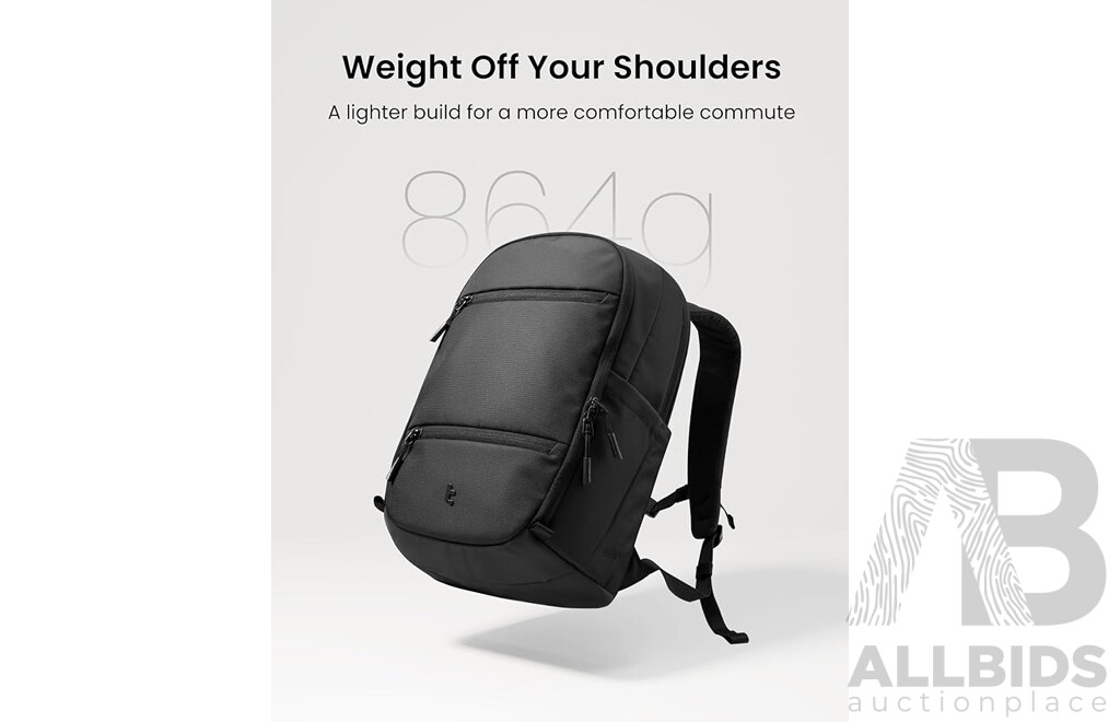 Tomtoc 16-inch Laptop Backpack - Black - Lot of 5 - Estimated Total $700