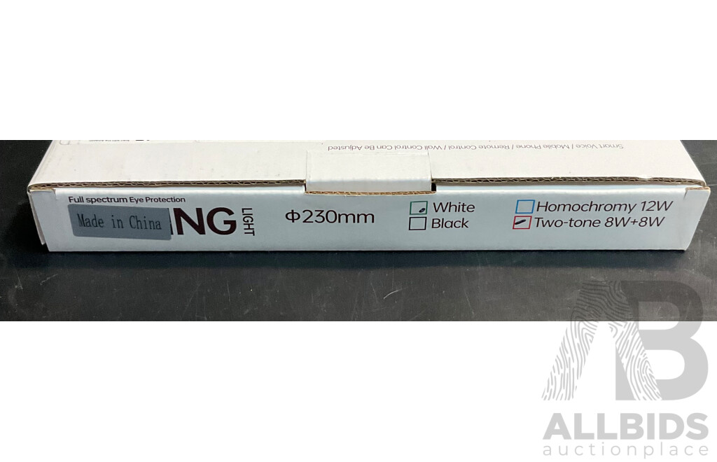Full Spectrum Eye Protection Ceiling Light - White /Two-tone 8W+8W - Lot of 10 - Estimate Total ORP $300