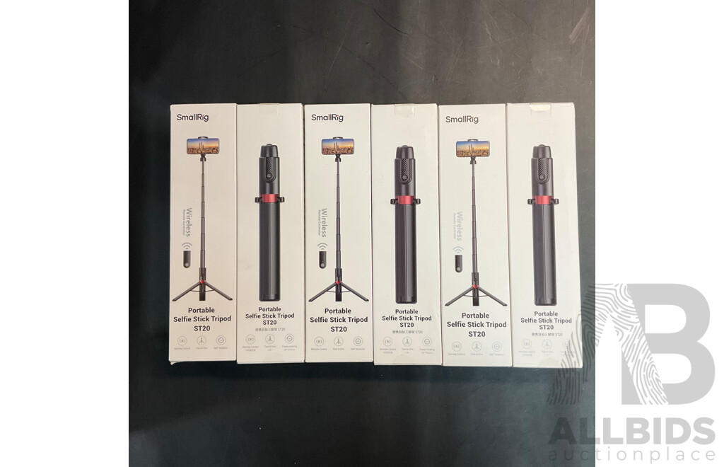 SmallRig Portable Selfie Stick Tripod ST20 - Lot of 6