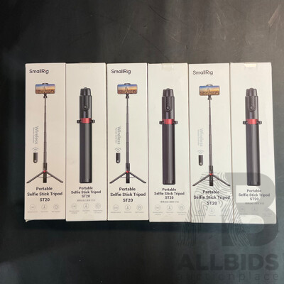 SmallRig Portable Selfie Stick Tripod ST20 - Lot of 6