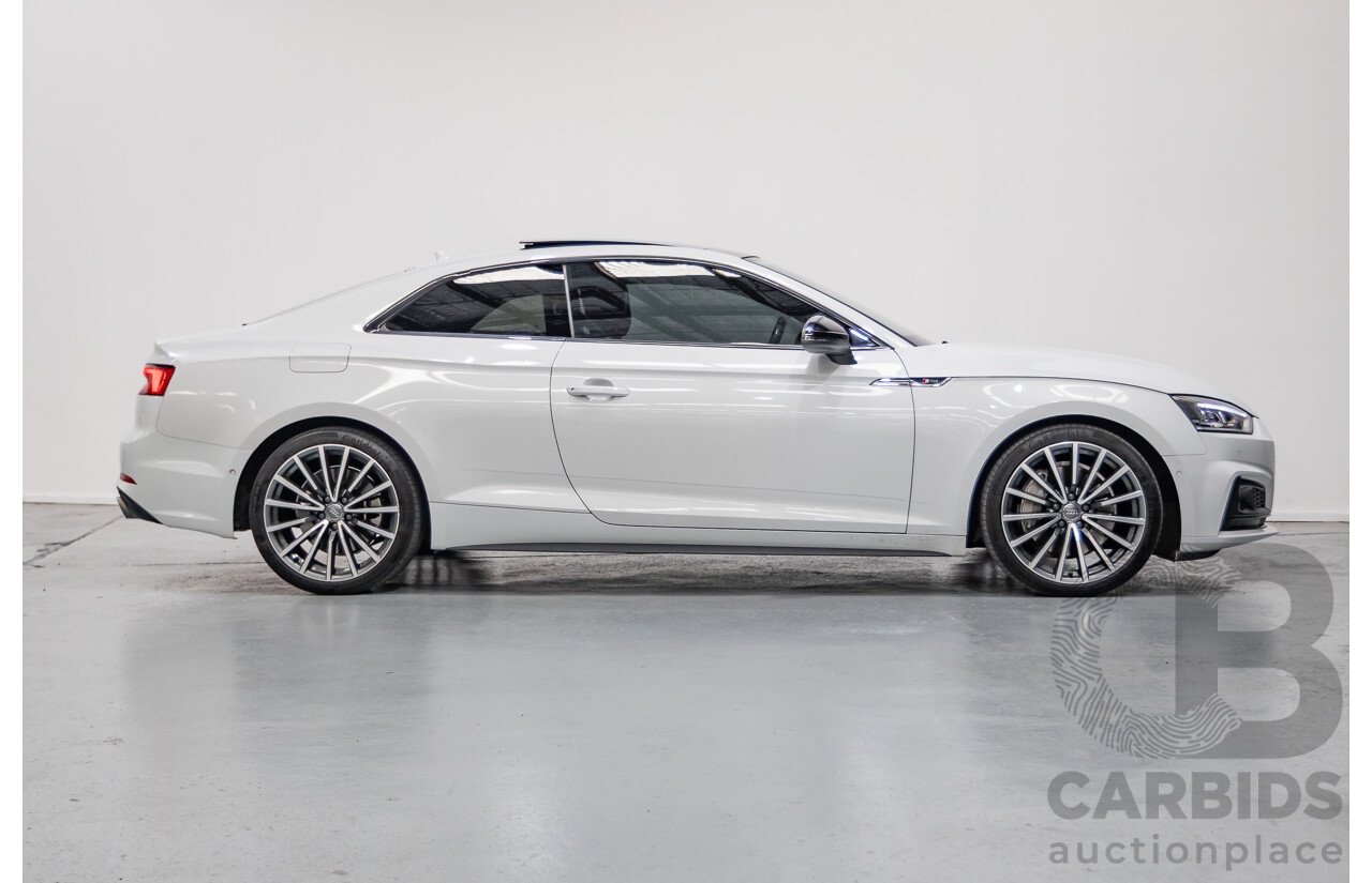 11/2017 Audi A5 2.0 TFSI Quattro S Tronic Sport (AWD) F5 MY18 2D Coupe Glacier White Metallic Turbo 2.0L