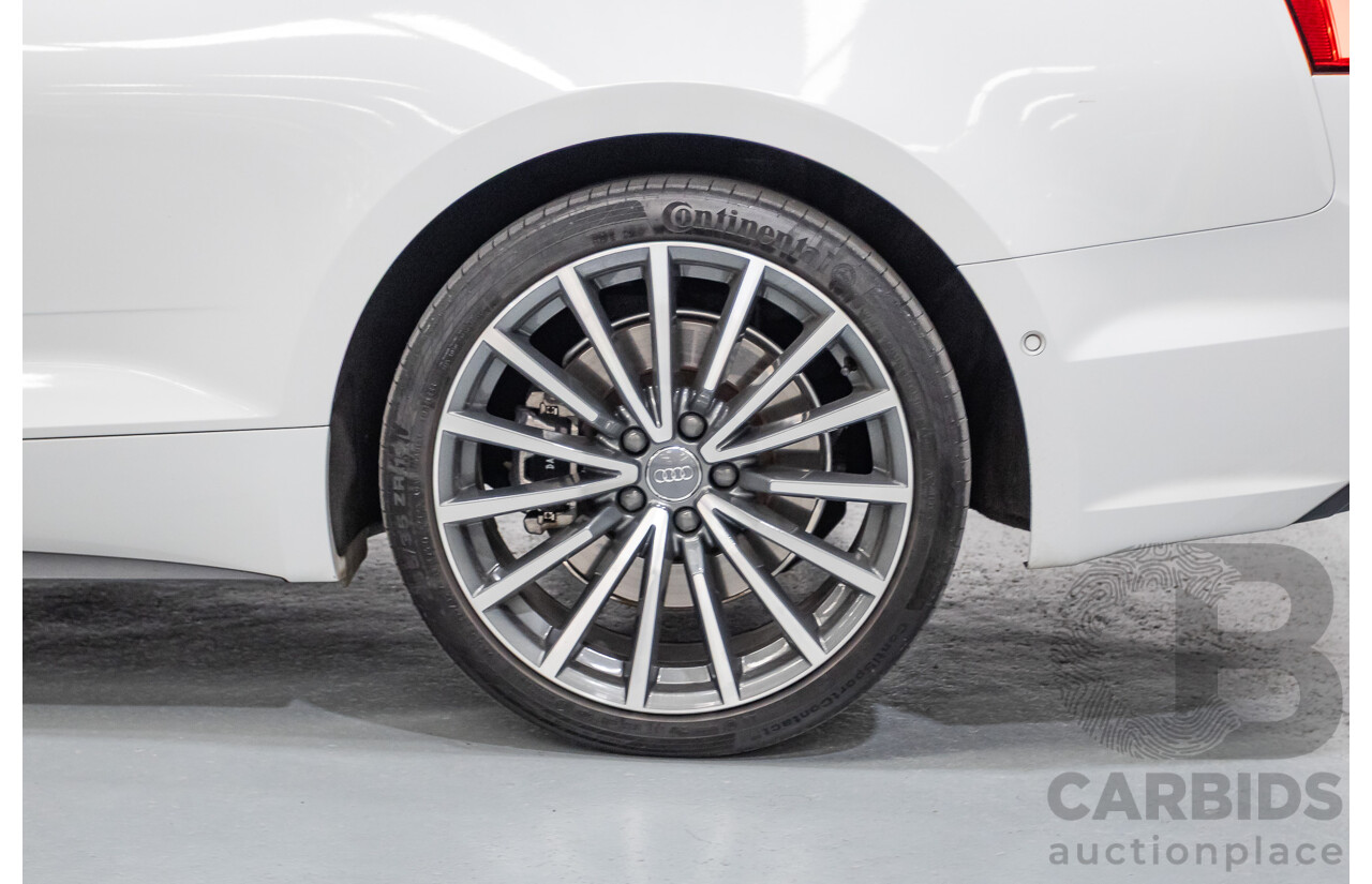 11/2017 Audi A5 2.0 TFSI Quattro S Tronic Sport (AWD) F5 MY18 2D Coupe Glacier White Metallic Turbo 2.0L