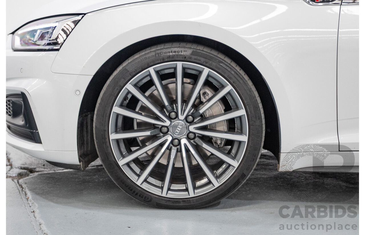 11/2017 Audi A5 2.0 TFSI Quattro S Tronic Sport (AWD) F5 MY18 2D Coupe Glacier White Metallic Turbo 2.0L