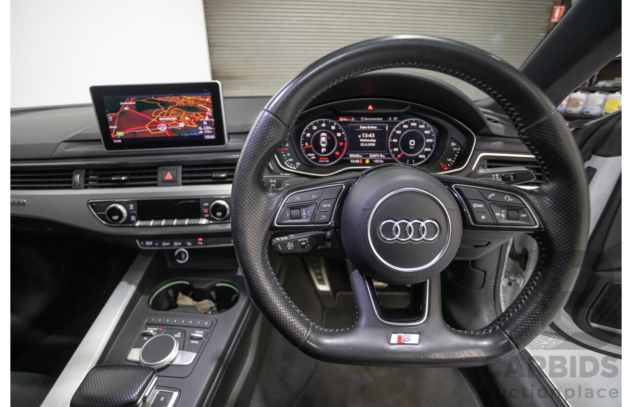 11/2017 Audi A5 2.0 TFSI Quattro S Tronic Sport (AWD) F5 MY18 2D Coupe Glacier White Metallic Turbo 2.0L