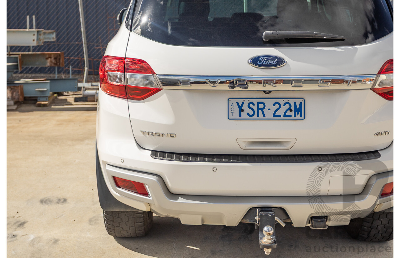5/2019 Ford Everest Trend (4x4) UA II MY19 4D Wagon Cool White Turbo Diesel 3.2L
