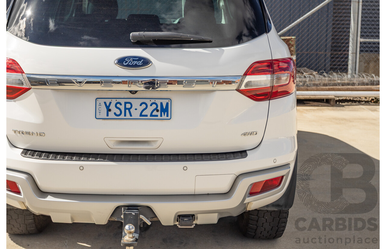 5/2019 Ford Everest Trend (4x4) UA II MY19 4D Wagon Cool White Turbo Diesel 3.2L