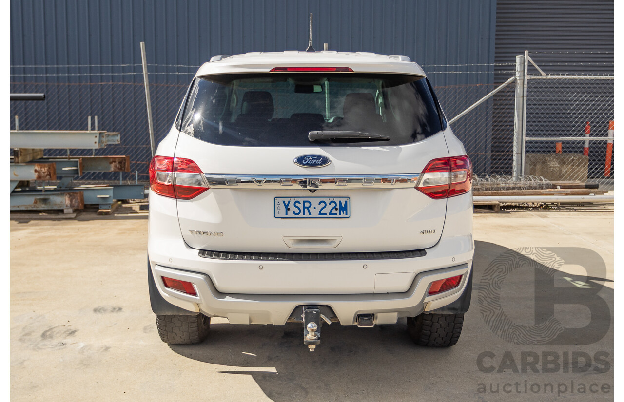 5/2019 Ford Everest Trend (4x4) UA II MY19 4D Wagon Cool White Turbo Diesel 3.2L