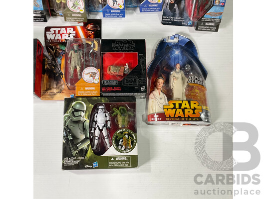 Collection of Star Wars Figures in Original Packaging