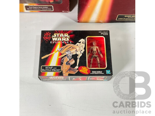 Collection of Star Wars Episode One Figures in Original Packaging