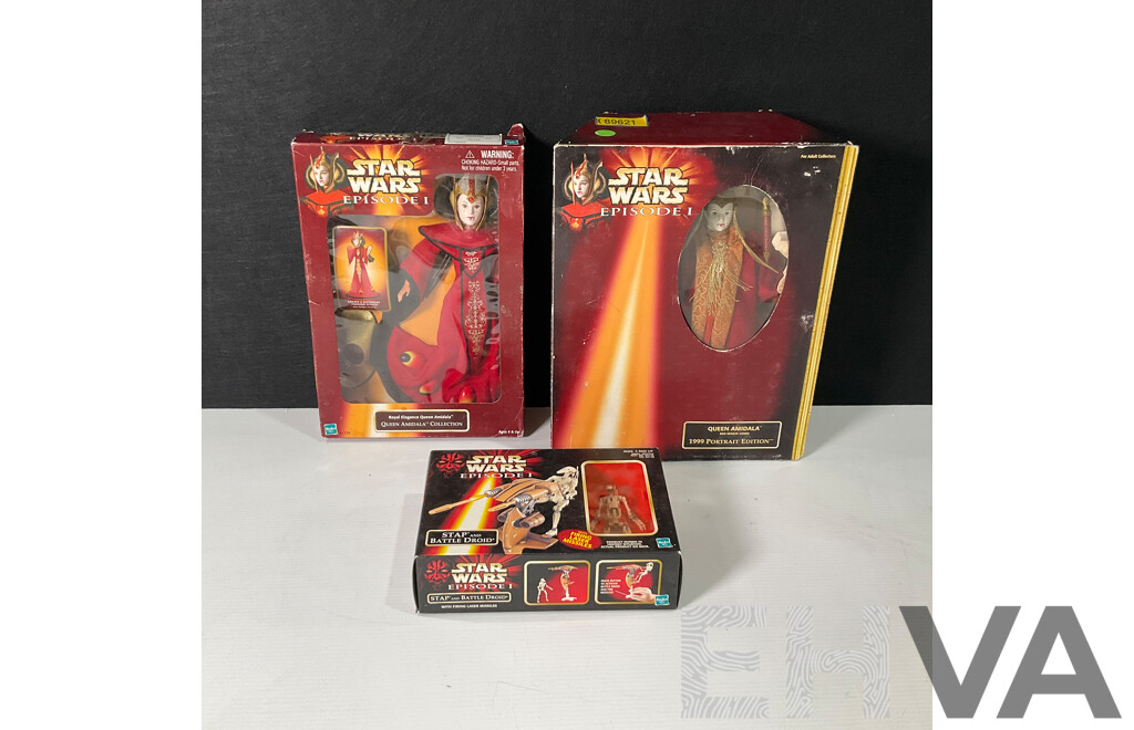 Collection of Star Wars Episode One Figures in Original Packaging