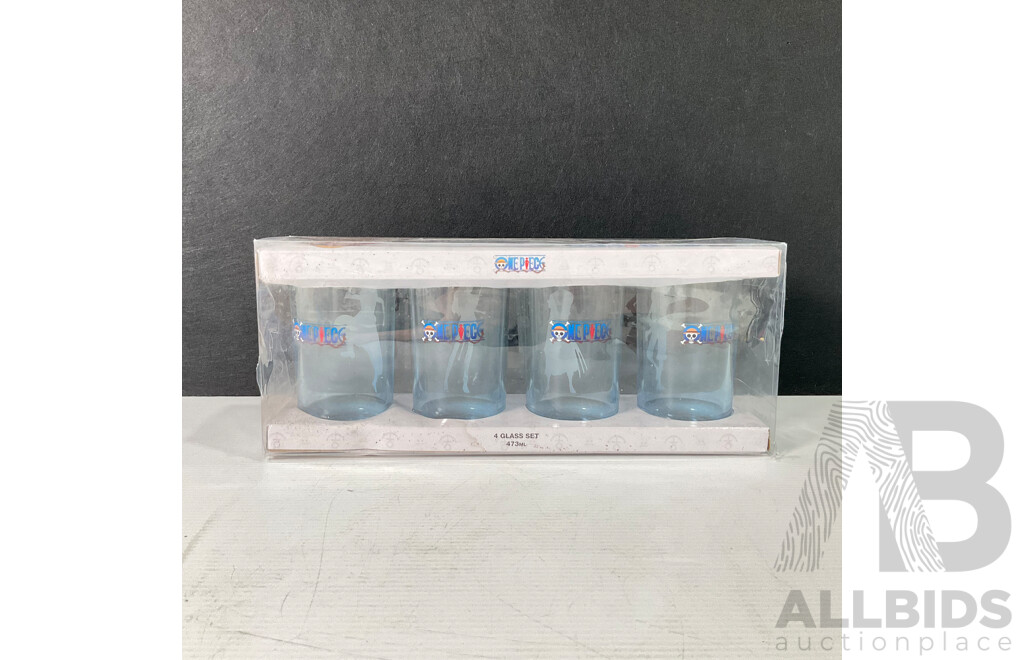 Set of Four One Piece Glass Set