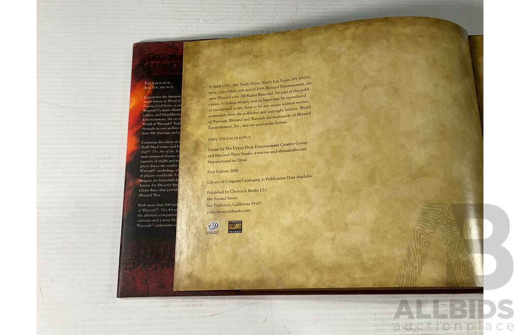 World of Warcraft the Art of the Trading Card Game Book