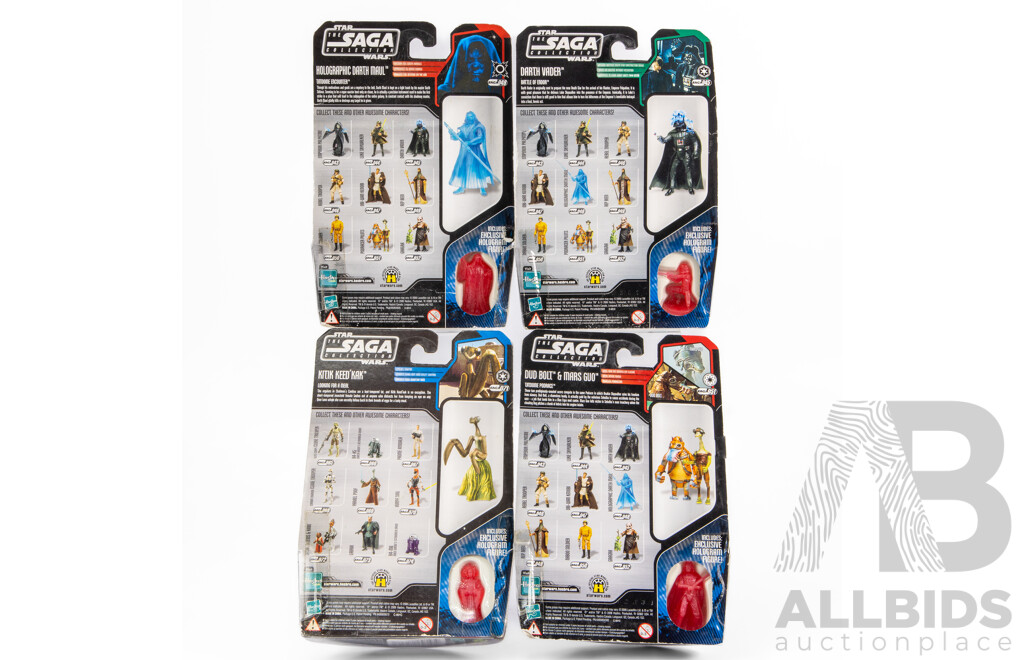 Collection of Four Star Wars 'The Saga Collection' Figures in Original Box