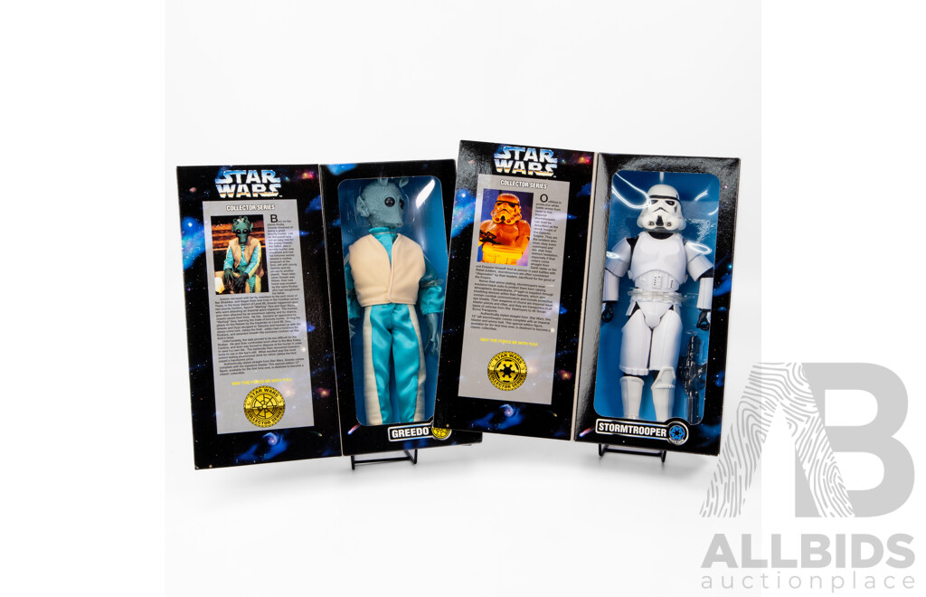 Pair of Boxed Star Wars Collector Series Figures Including Greedo and Stormtrooper by Kenner Toys