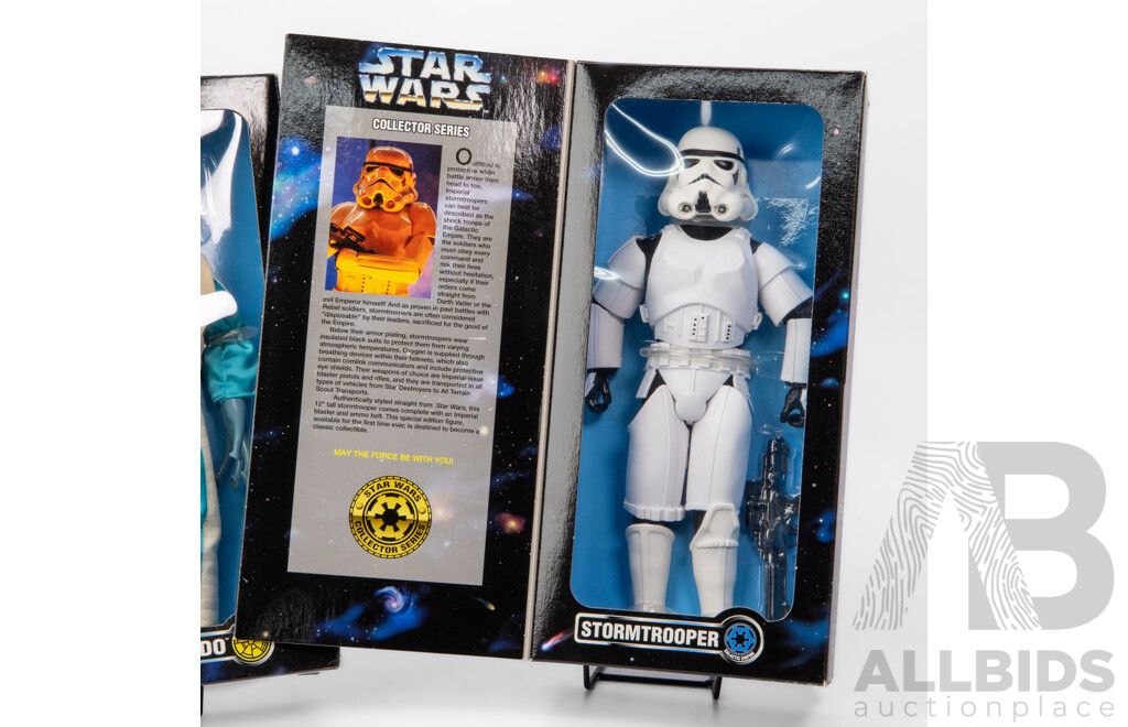 Pair of Boxed Star Wars Collector Series Figures Including Greedo and Stormtrooper by Kenner Toys