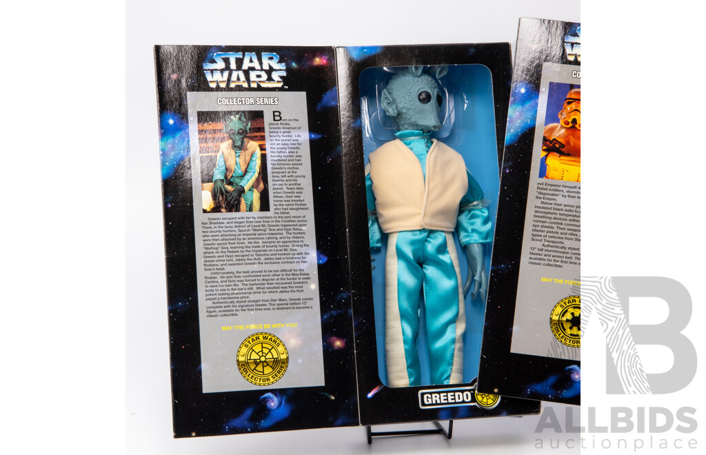 Pair of Boxed Star Wars Collector Series Figures Including Greedo and Stormtrooper by Kenner Toys