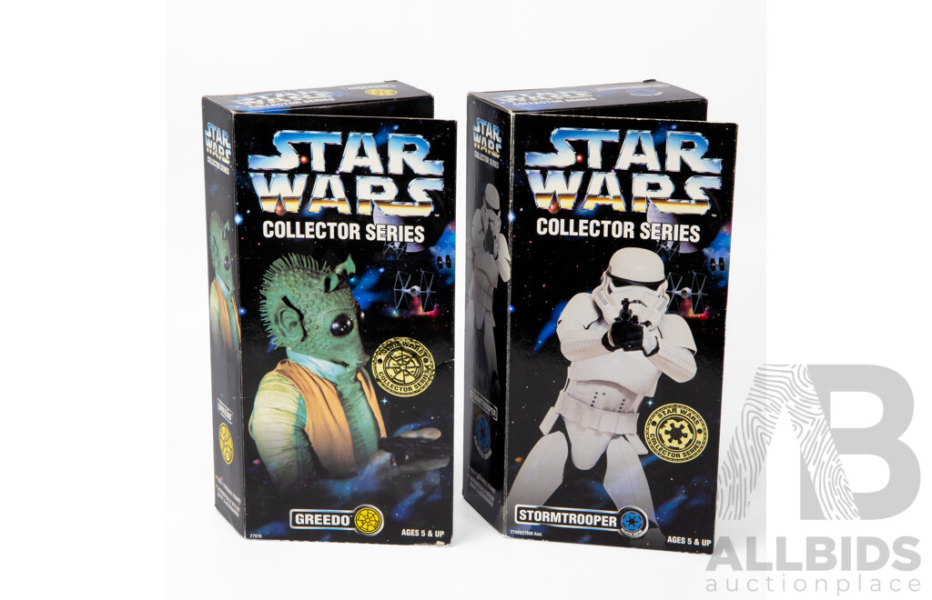 Pair of Boxed Star Wars Collector Series Figures Including Greedo and Stormtrooper by Kenner Toys