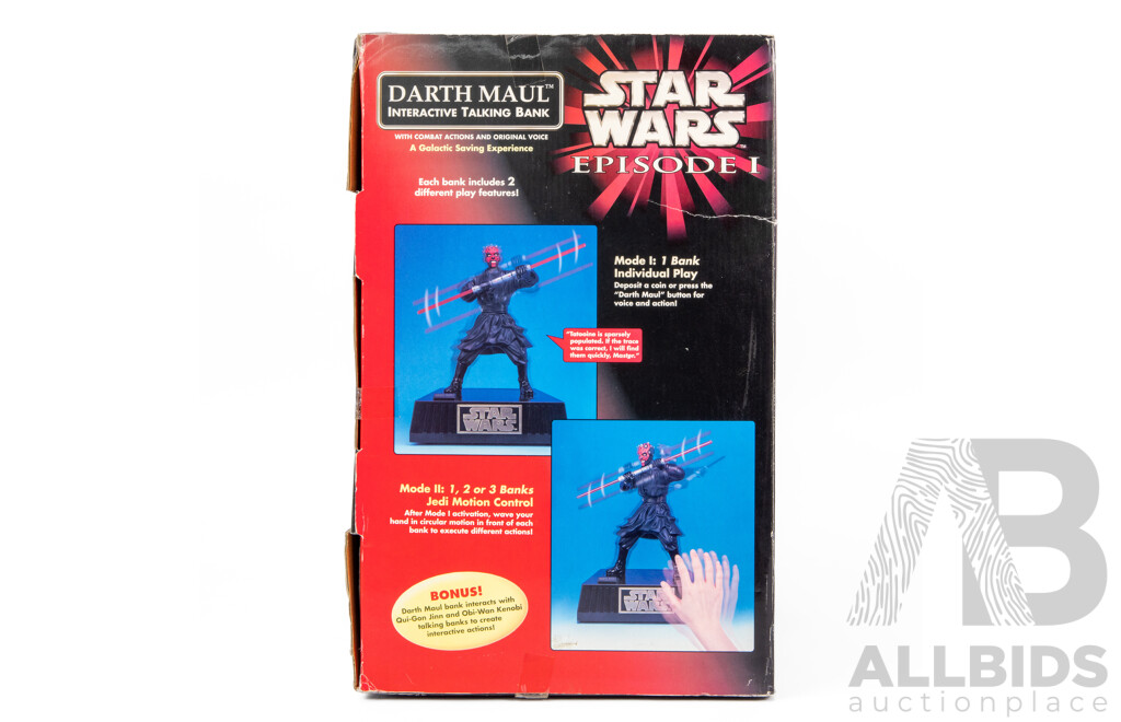 Boxed Star Wars Episode I Interactive Darth Maul Talking Bank by Think Way Toys