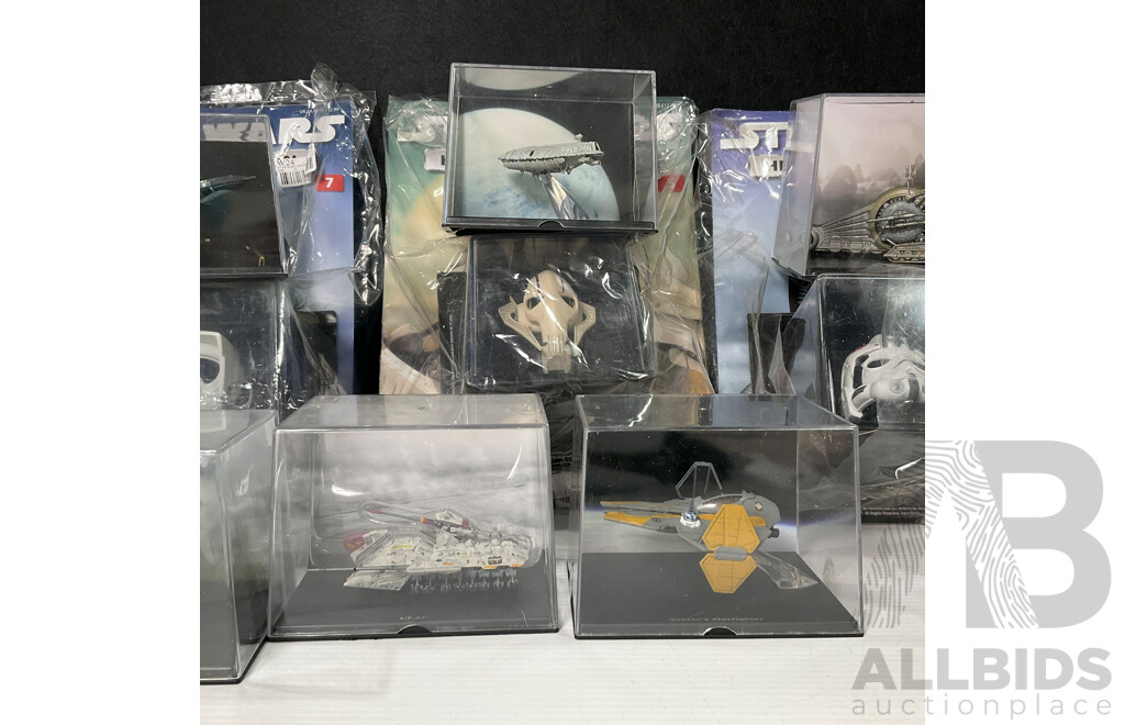 Boxed Collection of Ten Star Wars Miniature Diecast Models