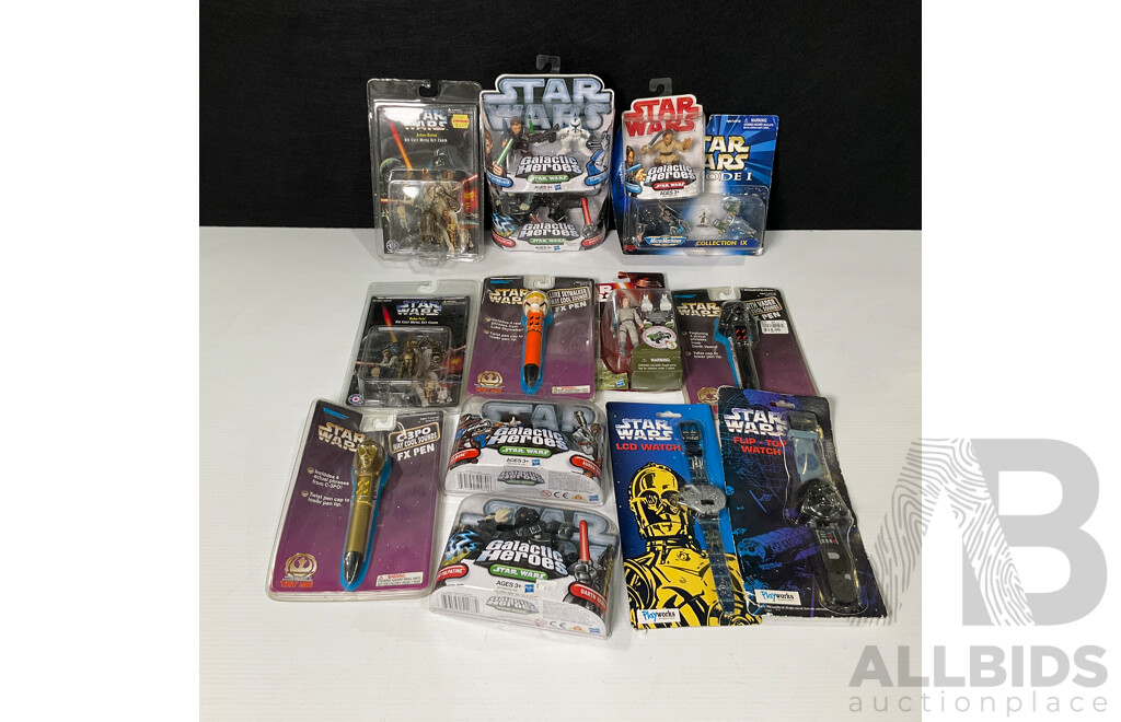 Collection of Star Wars Figures in Original Packaging