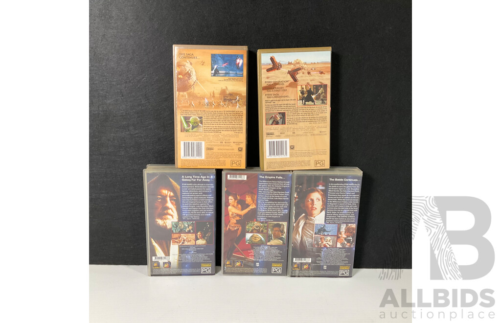 Collection of Star Wars VHS Tapes