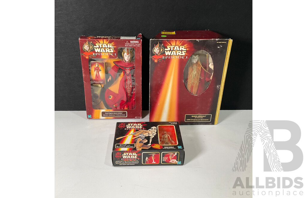Collection of Star Wars Episode One Figures in Original Packaging