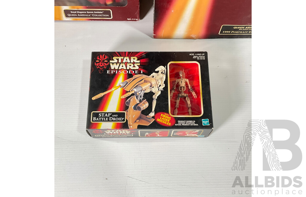 Collection of Star Wars Episode One Figures in Original Packaging
