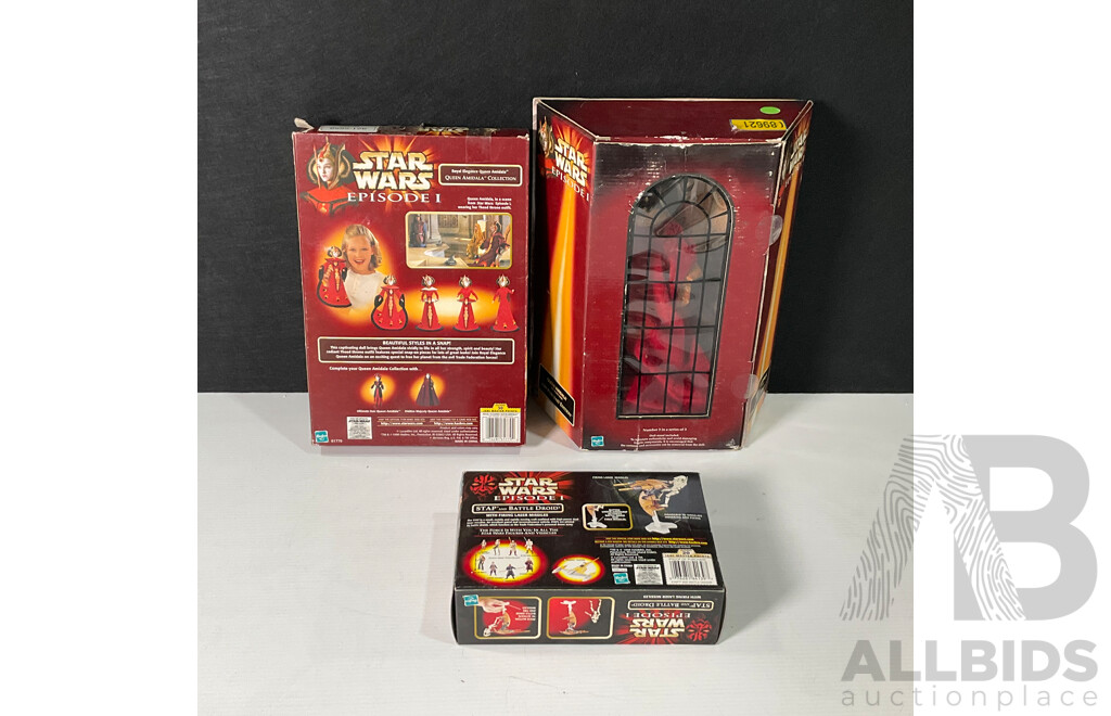Collection of Star Wars Episode One Figures in Original Packaging