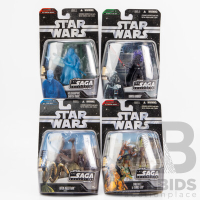 Collection of Four Star Wars 'The Saga Collection' Figures in Original Box