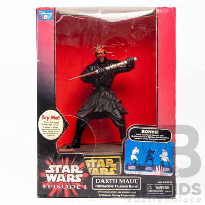 Boxed Star Wars Episode I Interactive Darth Maul Talking Bank by Think Way Toys