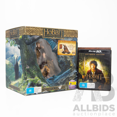 ^The Hobbit, an Unexpected Journey Five Disc Blu-Ray Box Set with Figure