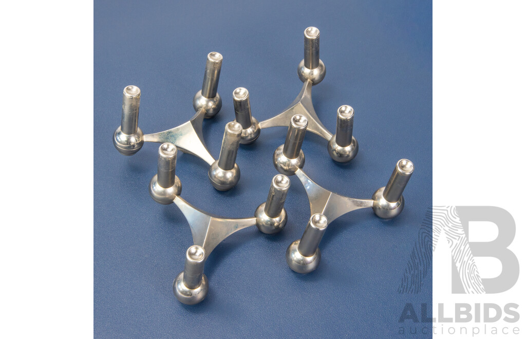 Modular Stacking Candle Stick by Werner Stoff for Hans Nagel