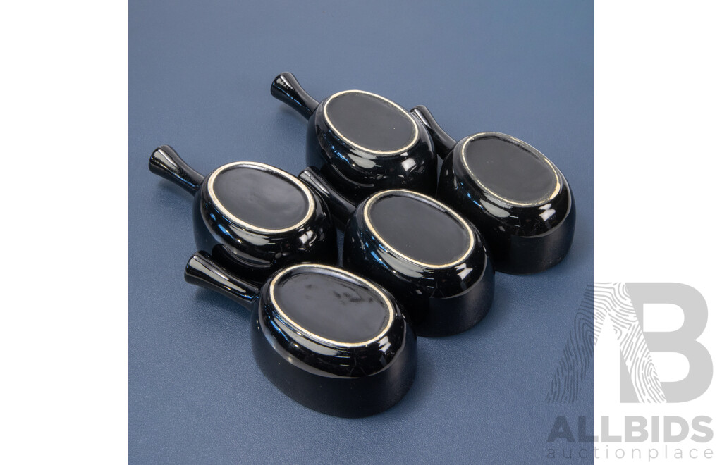 Collection of Five Glazed Ramekins