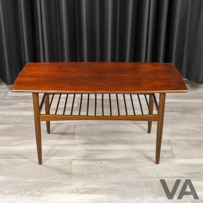 Danish Mahogany Two-Tier Coffee Table
