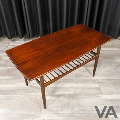 Danish Mahogany Two-Tier Coffee Table